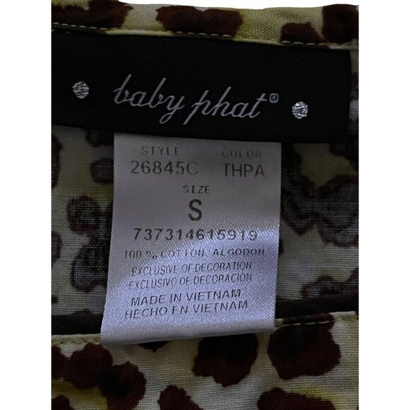 Leopard Print Baby Phat Women's Scrub Top Size S - Picture 6 of 6